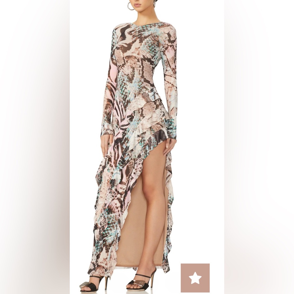 AFRM NWT Abstract Pattern Long Sleeve Dress